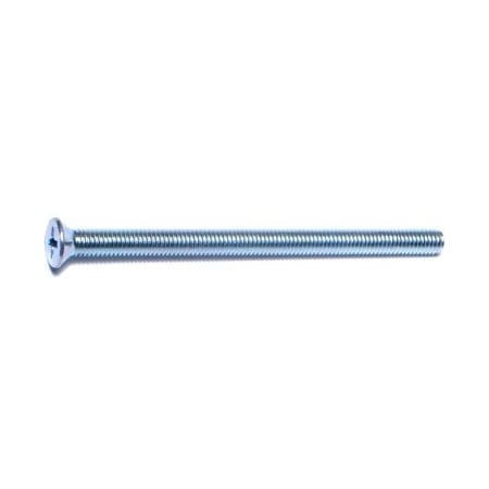 #10-32 x 3 in Phillips Flat Machine Screw, Zinc Plated Steel, 20 PK